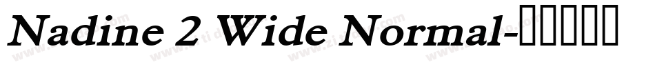 Nadine 2 Wide Normal字体转换